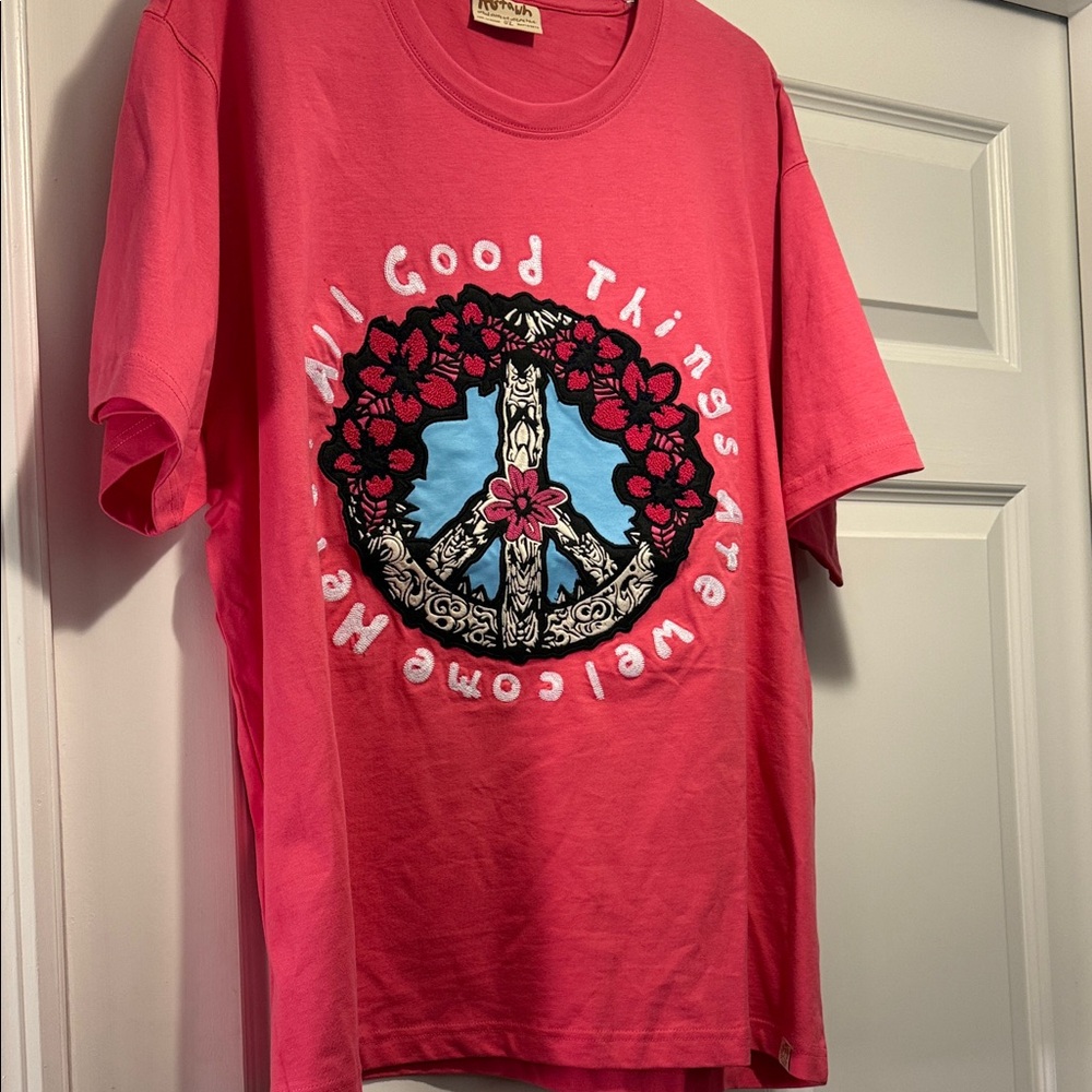 Pink Graphic Womens Shirt Size XL NWT